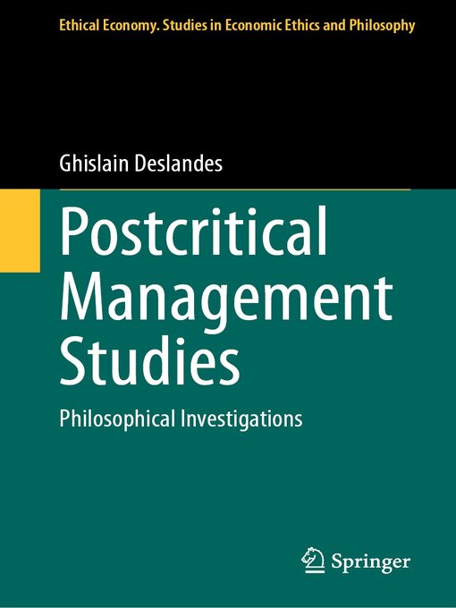 Title details for Postcritical Management Studies by Ghislain Deslandes - Available